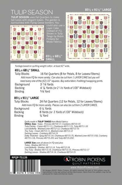 Paper Quilt Pattern - Tulip Season