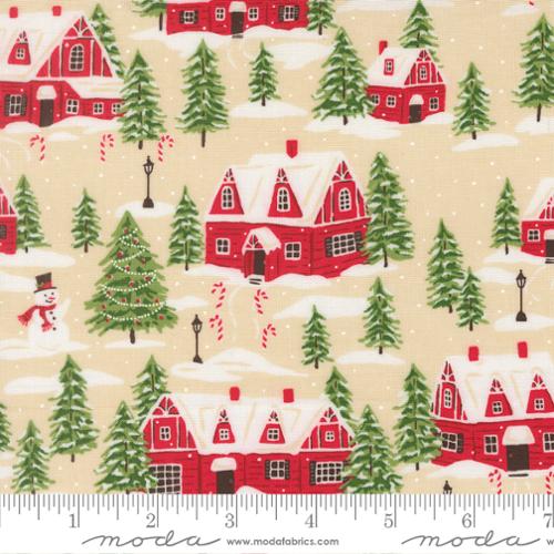 Moda Holiday Cheer Village Landscape - Natural