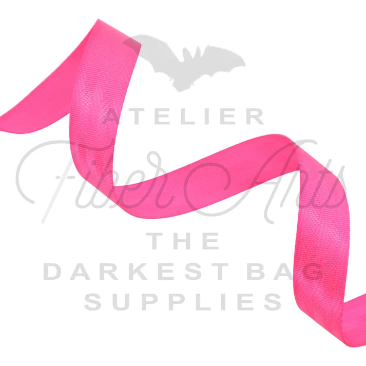 Atelier Webbing - Solid Hot Pink - 25mm (1in)