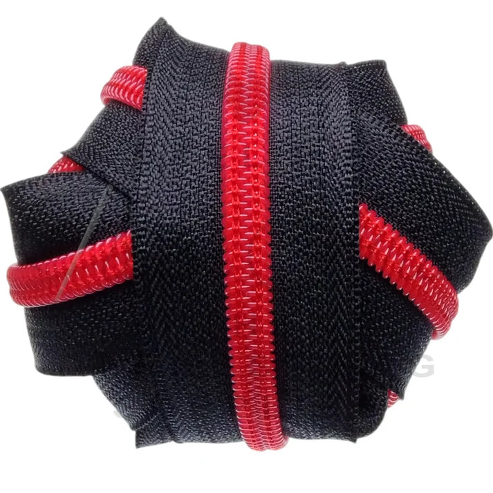 Atelier #5 Zipper - Solid Tape with Red Teeth
