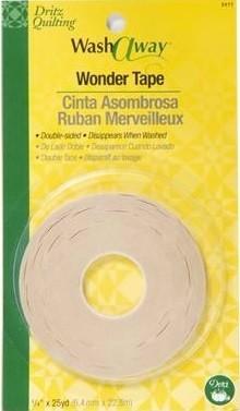 Washaway (Wash-A-Way) Wonder Tape, 1/4" X 25Yards, 6.4mmx22.8M