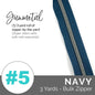 Emmaline Zippers-by-the-Yard - *SIZE#5* Navy (DOES NOT INCLUDE SLIDERS/PULLS)