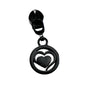 Atelier #5 Heart Within a Heart Zipper Pulls in Matte Black