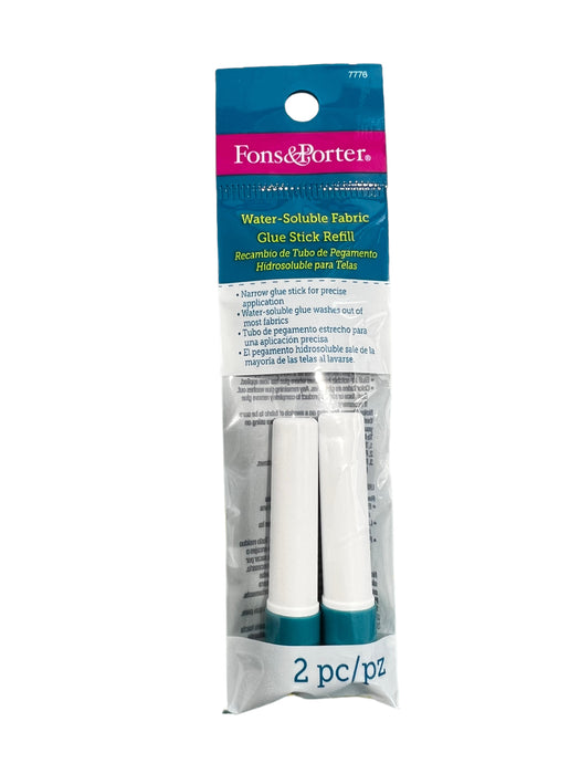 Fons & Porter Water-soluble Fabric Glue Stick Refill, 2 count