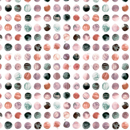 RJR Tranquil Breeze - Remarkable Dots - Orange Teal Digiprint Fabric