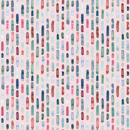 RJR Tranquil Breeze - Rain Stripes - Soft Pink Digiprint Fabric
