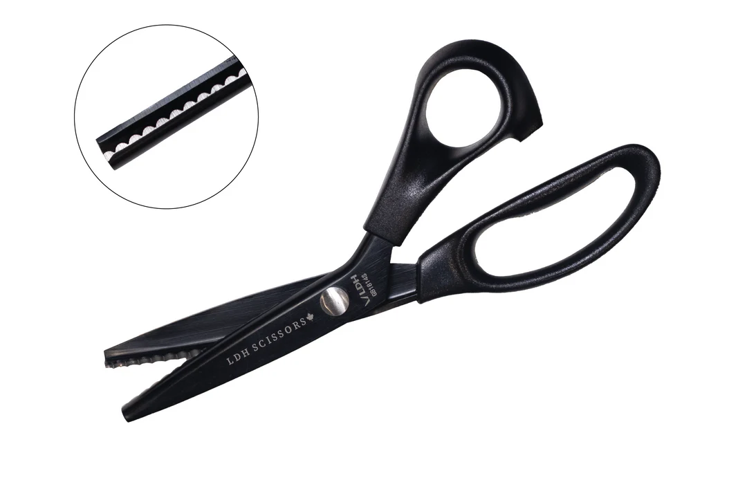 LDH Scissors Midnight Edition Lightweight Scalloped Pinking Shears