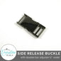 Emmaline Side Release Buckle: With Double Bar Adjuster - 1" (25 mm)