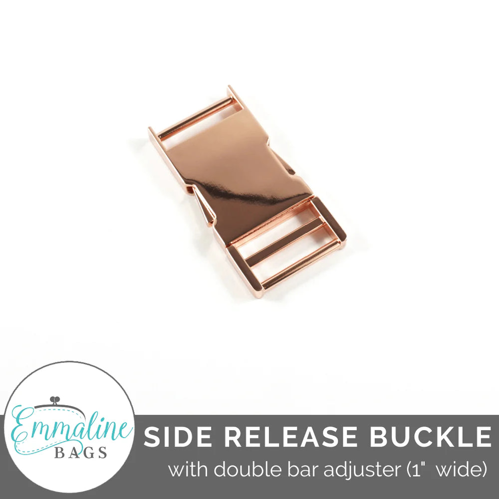 Emmaline Side Release Buckle: With Double Bar Adjuster - 1" (25 mm)