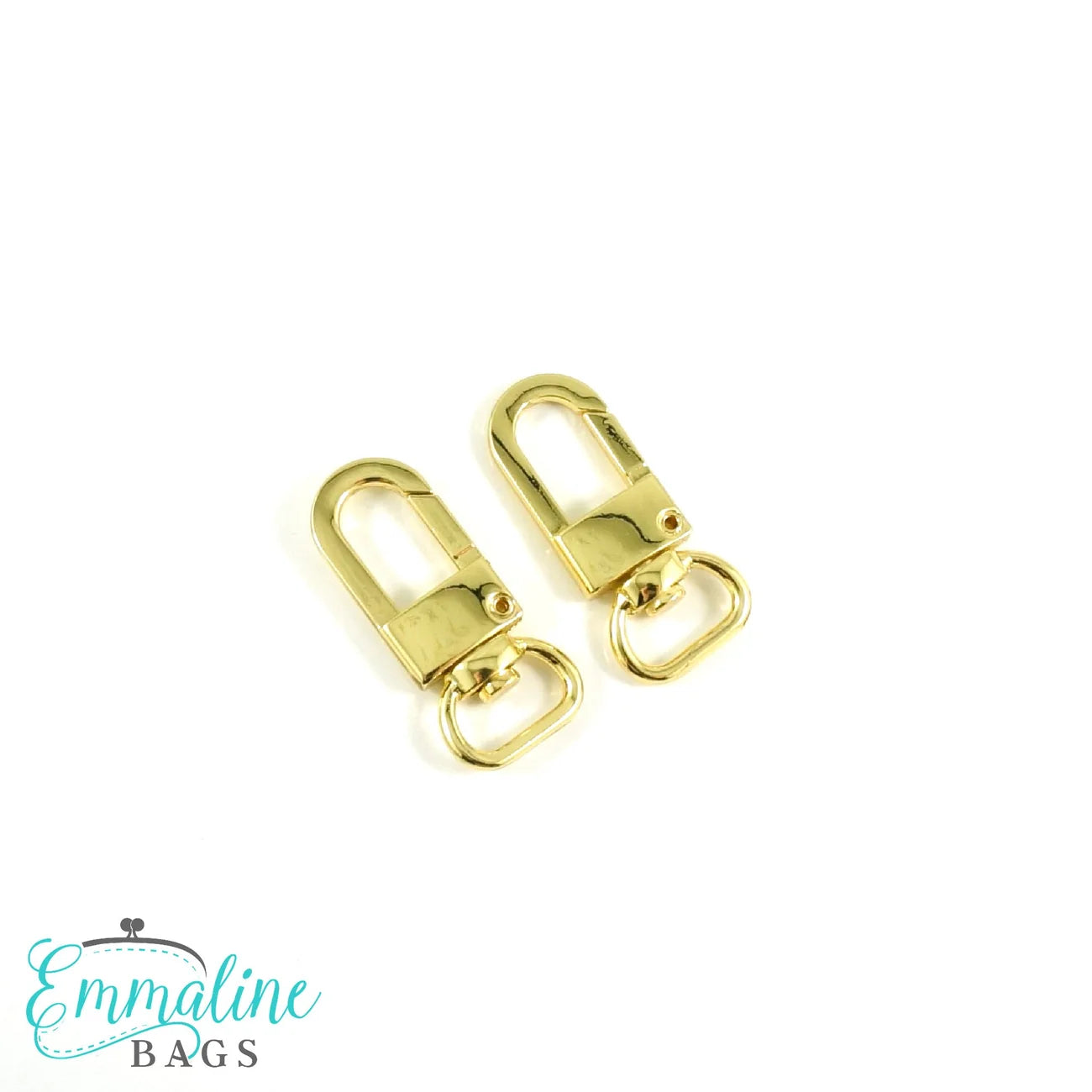 Emmaline Swivel Snap Hooks: 1/2" (12mm) Wristlet/Strap Hook (2 Pack)
