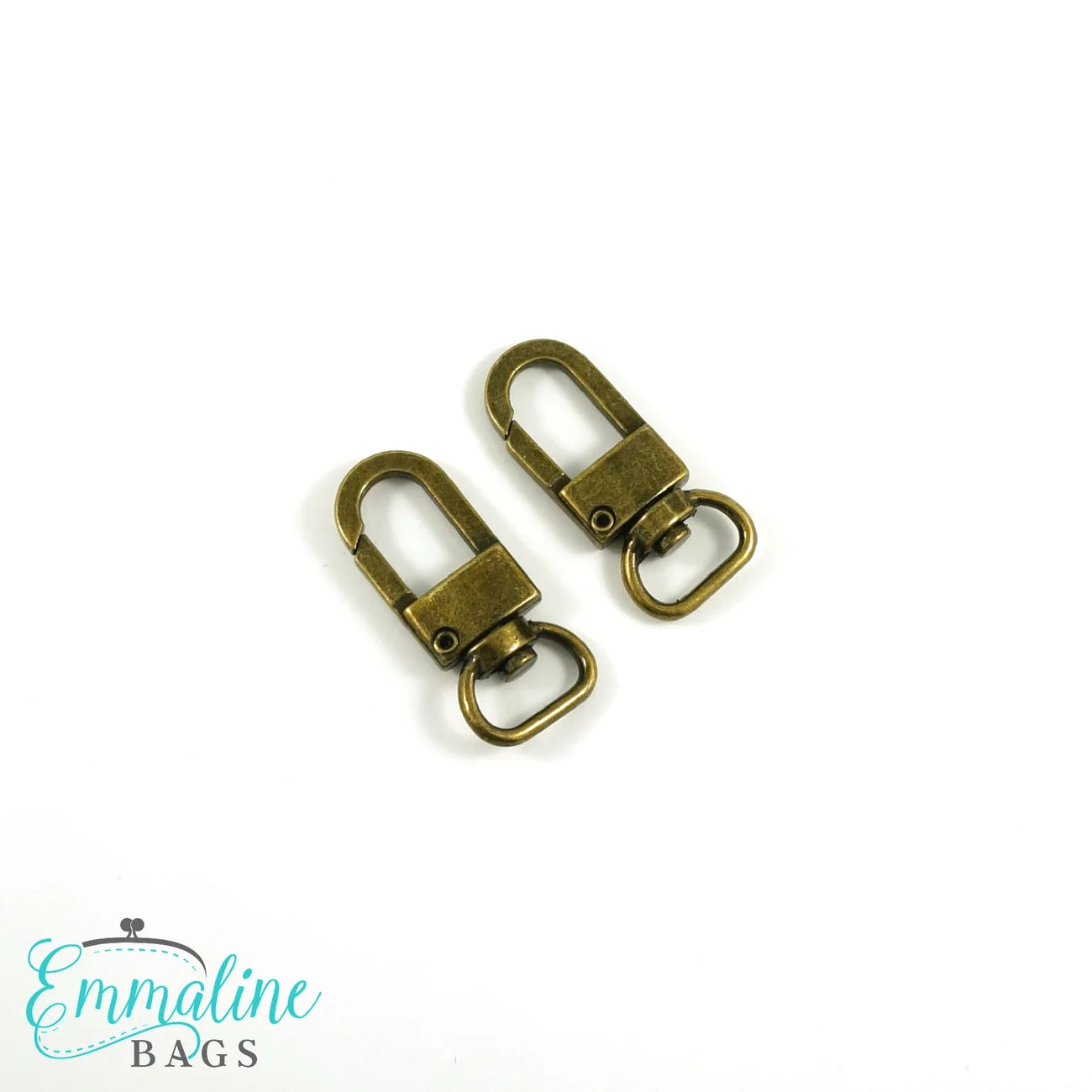 Emmaline Swivel Snap Hooks: 1/2" (12mm) Wristlet/Strap Hook (2 Pack)