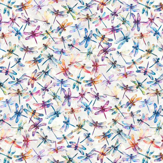 Hoffman Wings Over Wildflowers Dragonflies - Natural