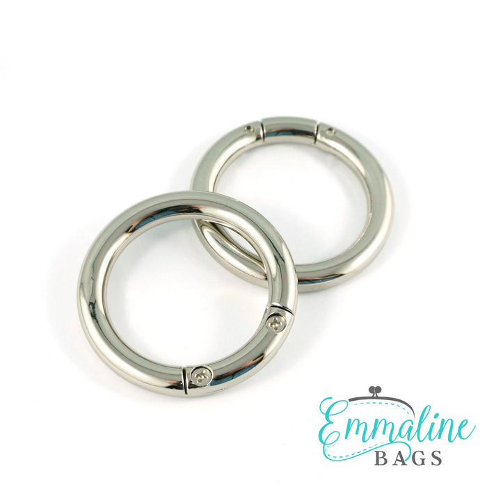 Gate Rings (Screw Together): 1 1/4" (32 mm) in Nickel Finish (2 Pack)