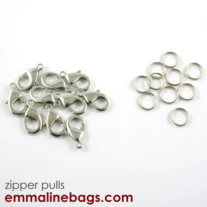 Hooks & Rings for Zipper Pulls (10 Pack)