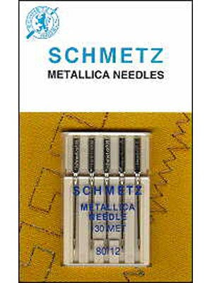 Schmetz Metallic Needles, 5 count, size 80
