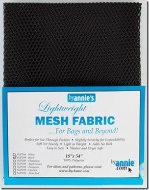 Lightweight Mesh Fabric, 18" X 54", Black