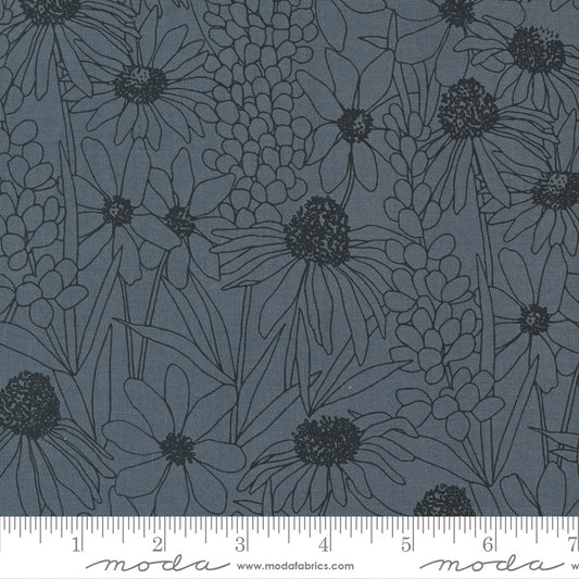 Moda - Graphite Black Wildflowers