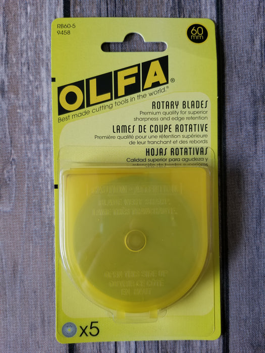 Olfa Replacement Blades For RTY3/G 60mm, 5Count