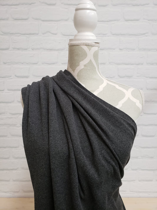 Bamboo Ribbing 2x2- 2T Charcoal