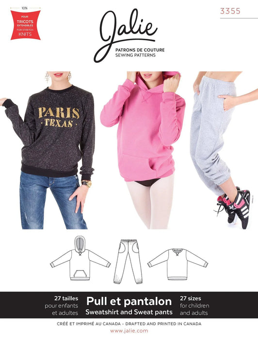 Jalie 3355 - Sweatshirt, Hoodie and Sweat Pants