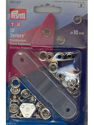 Jersey Snap Fastener Kit, 10mm, 10 count
