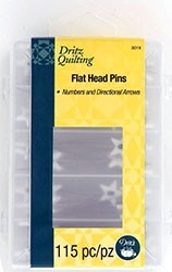 Flathead Numbered & Directional Pins - 115 Count