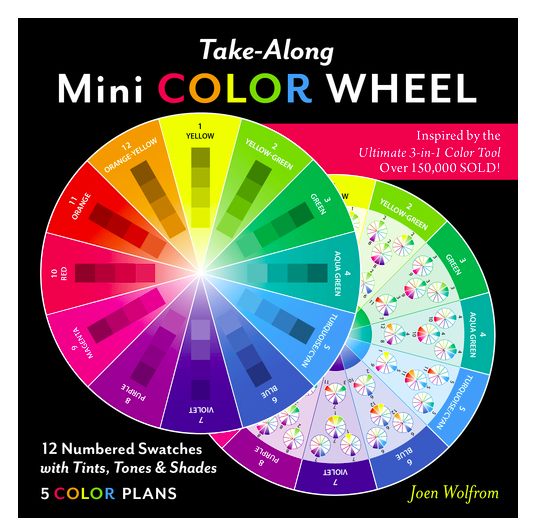 Take-Along Mini Colour Wheel: 12 Numbered Swatches with Tints, Tones & Shades, 5 Color Plans by Joen Wolfrom