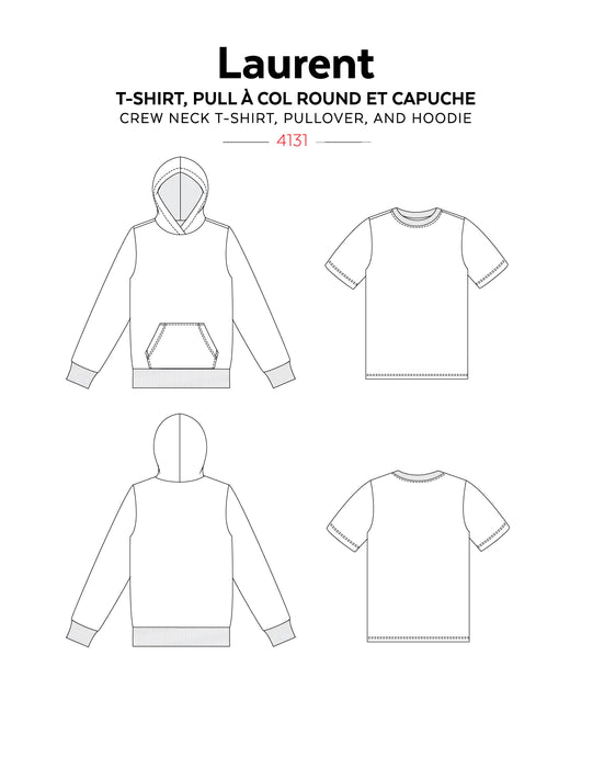 Jalie 4131 - LAURENT T-shirt, pullover and hoodie
