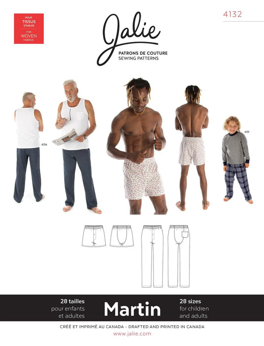 Jalie 4132- MARTIN Lounge pants and boxer shorts