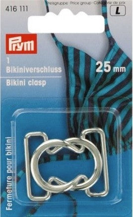 Bikini and Belt Clasps - Loop - Metal - 25mm - Silver-Coloured