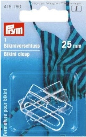 Bikini and Belt Clasps - Hook - Plastic - 25mm, Transparent