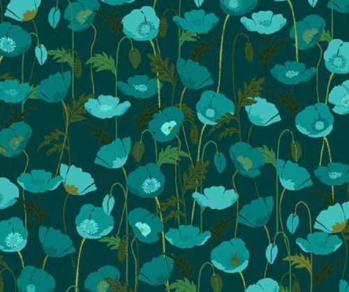 Garden Passion - Teal Flowers