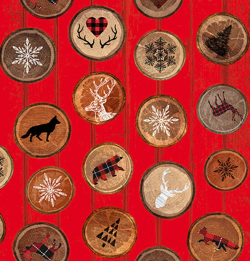 Warm Winter Wishes - Tossed Circles with Rustic Motifs