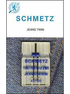 Schmetz Denim/Jeans Twin Needle, 1 count, size 4/100