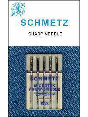 Schmetz Microtex Needles, 5 count, assorted size 60,70,80