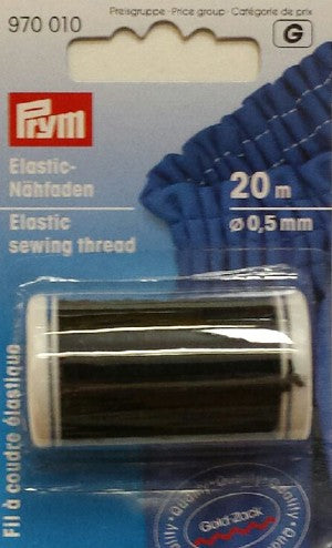 Elastic Thread - Black - 20M x .5mm