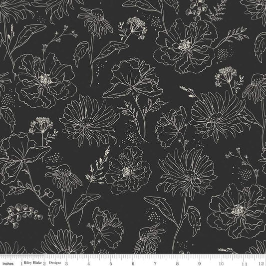 RB - Honey Bee Wildflowers Black