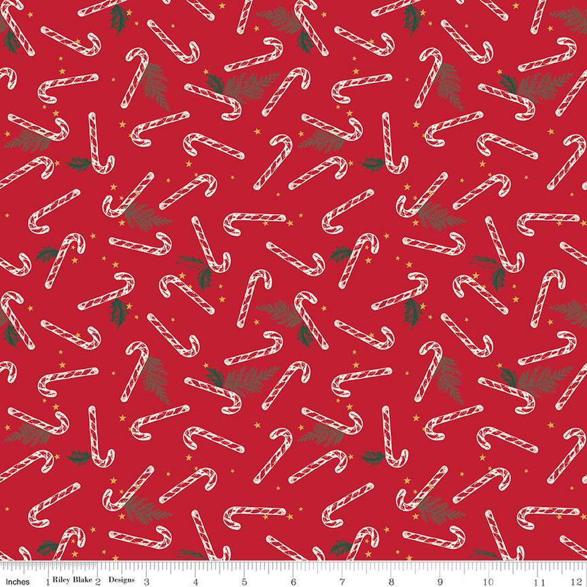 RB - Old Fashioned Christmas Candy Canes Red