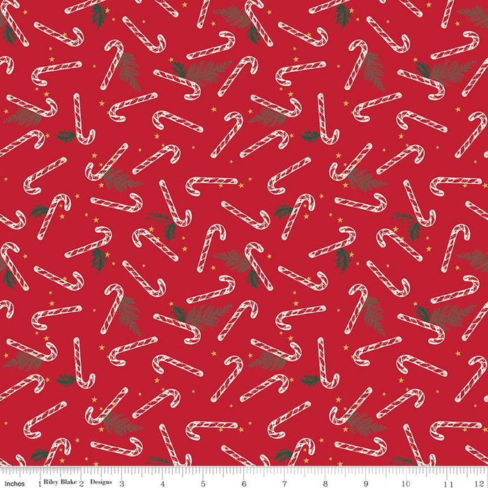 RB - Old Fashioned Christmas Candy Canes Red