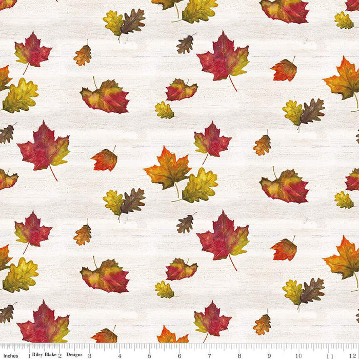 RB - Fall Barn Quilts Leaf Toss Parchment