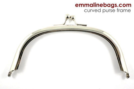 Emmaline Curved Purse Frame 6" - Nickel