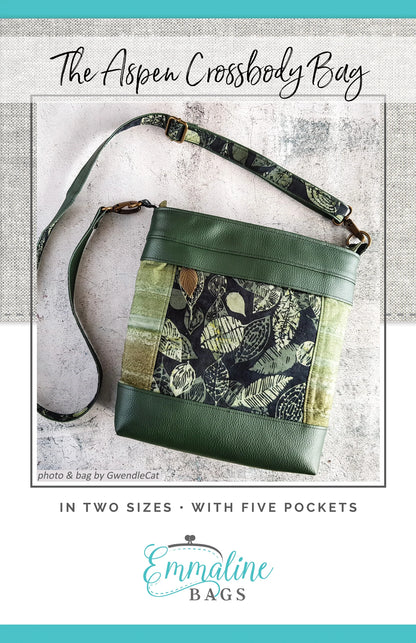 Emmaline Paper Pattern - The Aspen Crossbody Bag - Black Rabbit Fabric Inc.