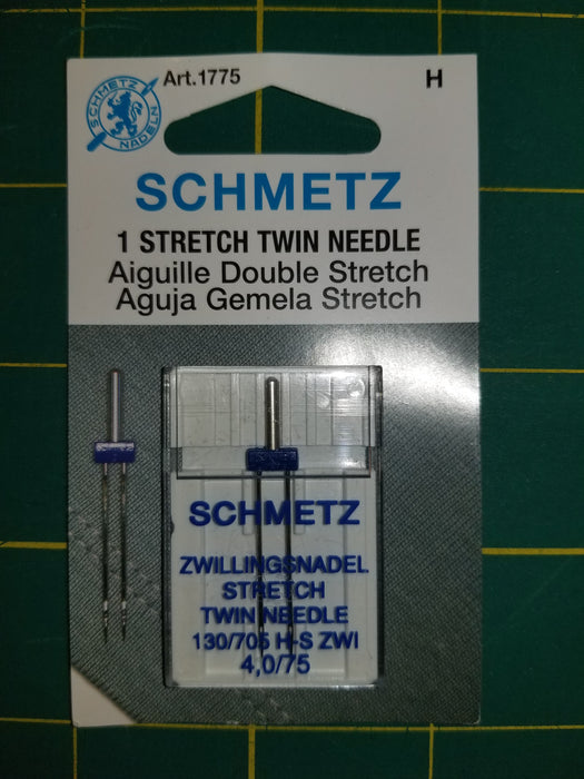Schmetz Twin Stretch Needle 4.0/75 - Black Rabbit Fabric