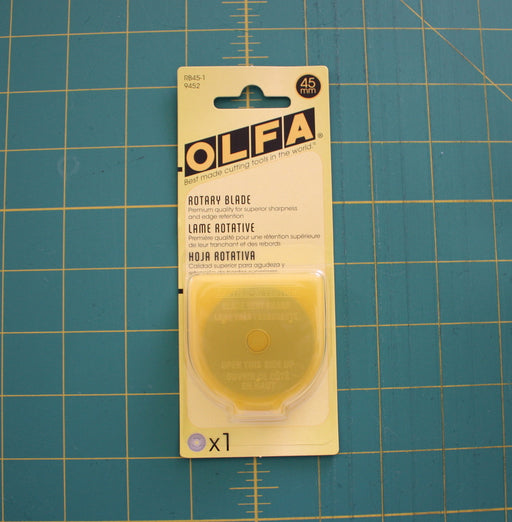 Olfa Replacement Blades For Rty2/G 45mm, 1 Count - Black Rabbit Fabric