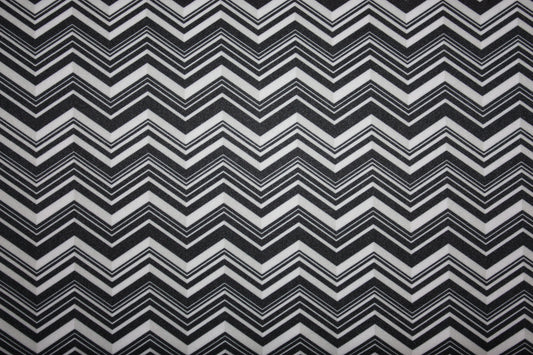 Babyville PUL Fabric Black and White Chevron - Discontinued Product