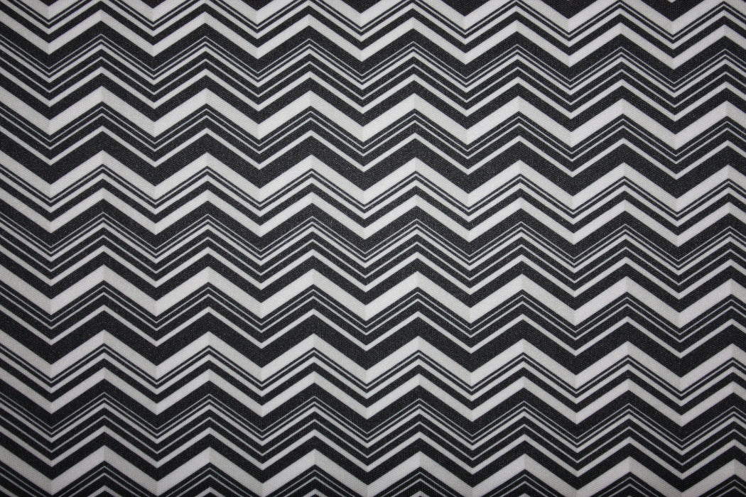 Babyville PUL Fabric Black and White Chevron - Discontinued Product