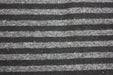 Black & 2T Charcoal stripe Bamboo Jersey Knit - Black Rabbit Fabric