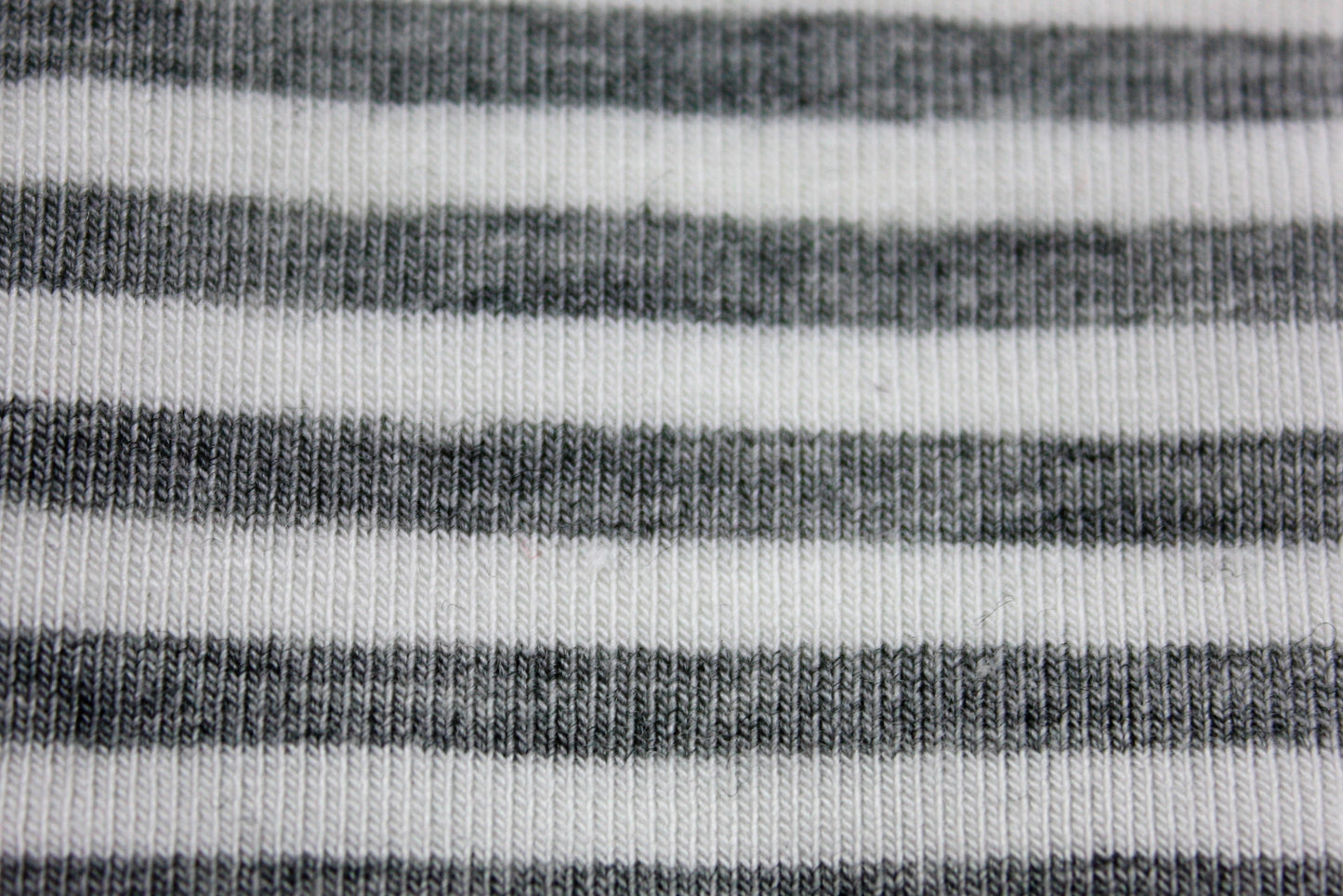 Bamboo Jersey Knit - Ivory & Light Grey stripe