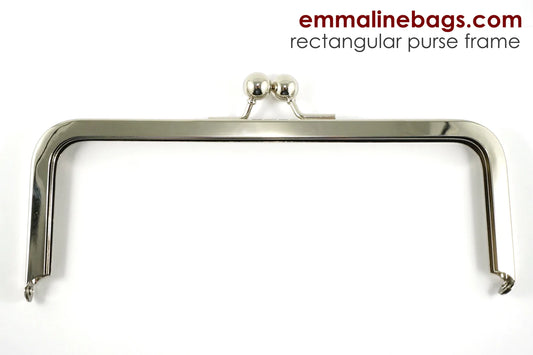 Emmaline Rectangular Purse Frame 8" - Nickel