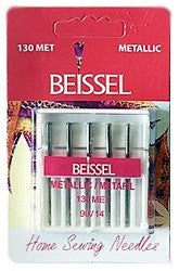 Beissel Sz 90 Metallic Needles, 90/14, 5 Count - Black Rabbit Fabric
